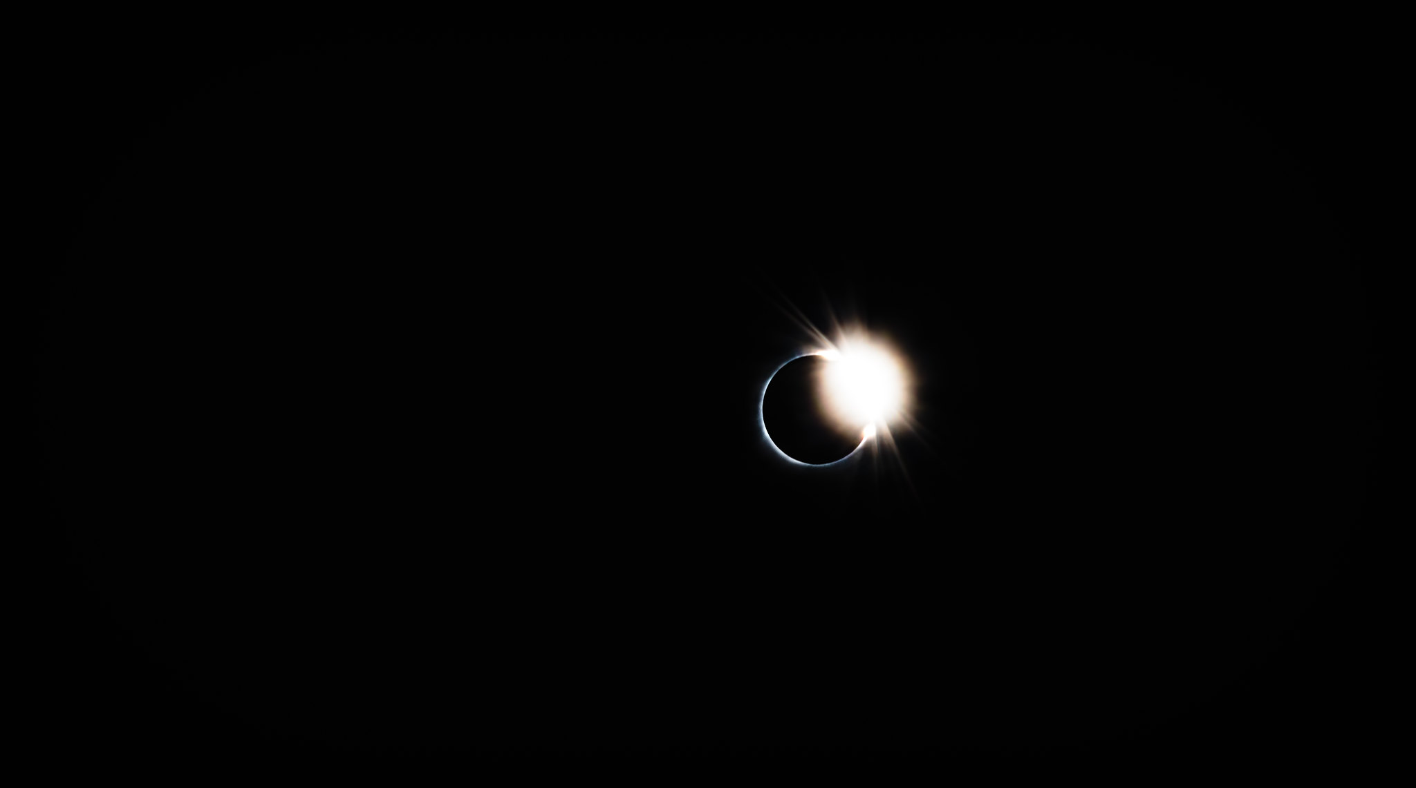 The diamond-ring moment of a total solar eclipse.